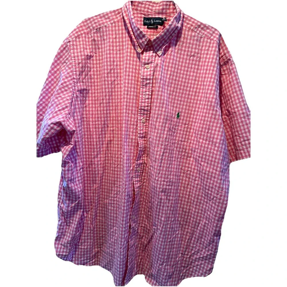 Ralph Lauren Oxford Shirt Mens 4XLT Pink Flesh Pony Button Down Classic - Picture 1 of 7